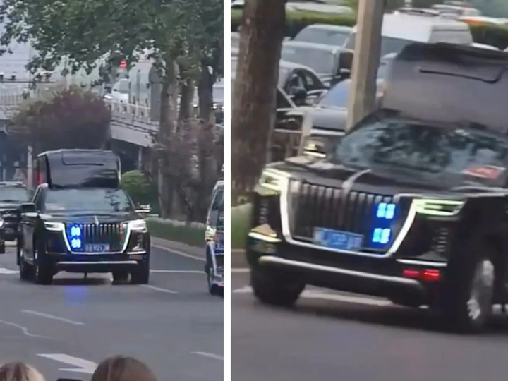 Chiếc SUV bí ẩn với mái khổng lồ trong đoàn xe ông Trump ở Trung Quốc - Ảnh 1