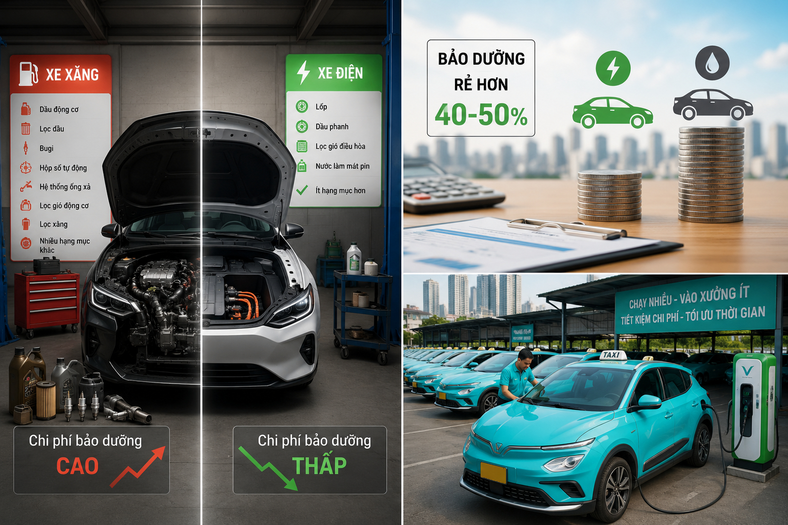 Vì sao bảo dưỡng xe điện tốn ít hơn một nửa so với xe xăng: đáp án từ Mỹ, châu Âu và một bãi đỗ xe taxi tại Hà Nội - Ảnh 1