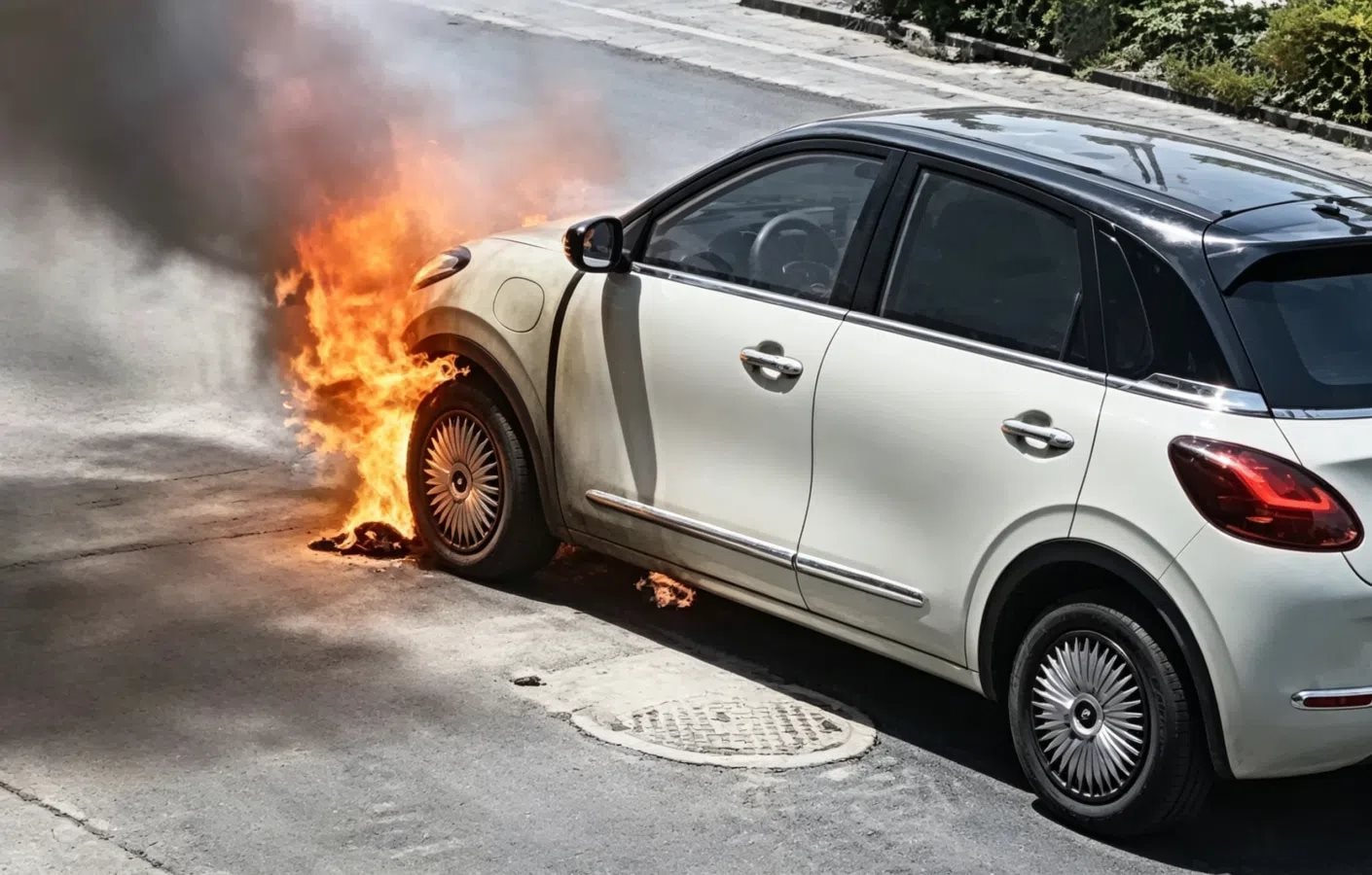 Không sạc, không sử dụng, một chiếc xe điện quen mặt của Trung Quốc bất ngờ bốc cháy - Ảnh 1
