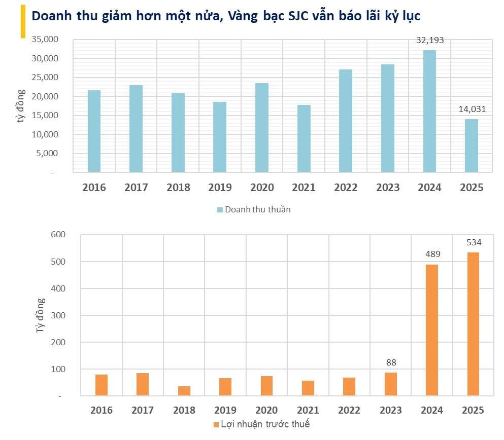 Công ty vàng miếng lớn nhất nước báo lãi kỷ lục 534 tỷ đồng dù doanh thu thấp nhất một thập kỷ - Ảnh 1