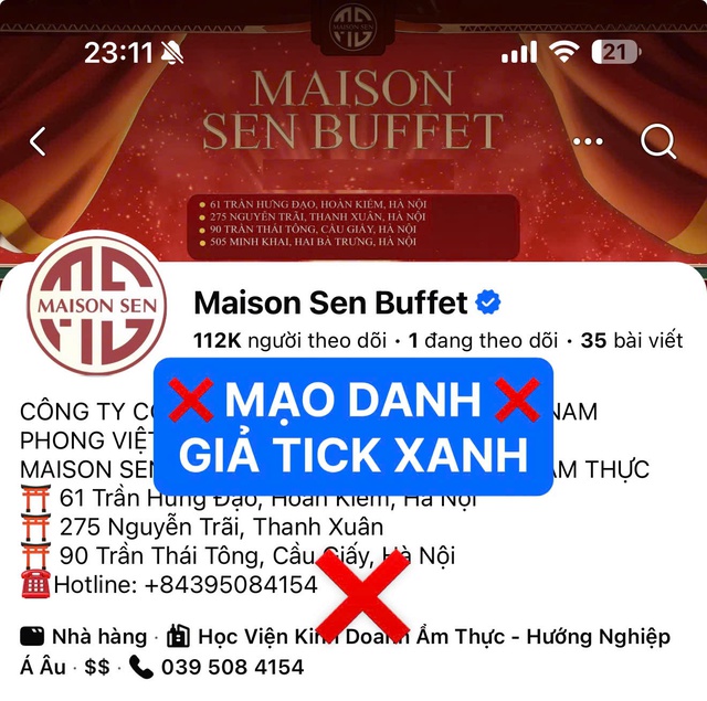 Cảnh báo lừa đảo liên quan đến chuỗi nhà hàng Buffet nổi tiếng Hà Nội - Ảnh 2