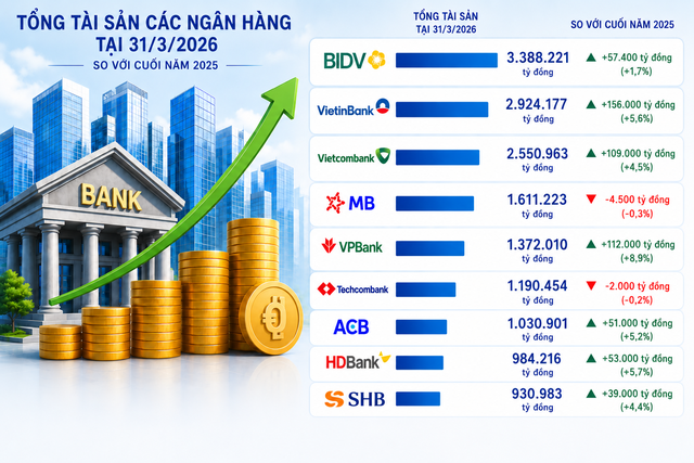 Việt Nam sắp có thêm ngân hàng cán mốc tài sản 3 triệu tỷ, SHB và HDBank chuẩn bị chạm cột mốc mới - Ảnh 1