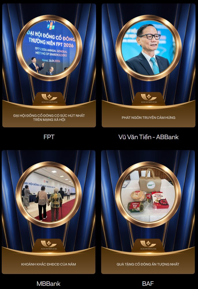 Công bố kết quả AGM Awards 2026: Các ngân hàng áp đảo nhóm vốn hóa lớn, nhiều doanh nhân kỳ cựu được vinh danh - Ảnh 4
