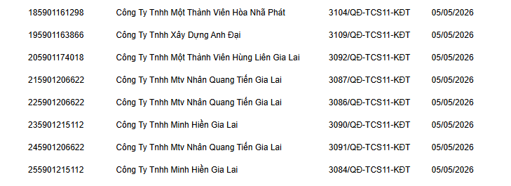 Cơ quan Thuế thông báo: Phong tỏa tài khoản ngân hàng đối với các doanh nghiệp, công ty có tên sau - Ảnh 2