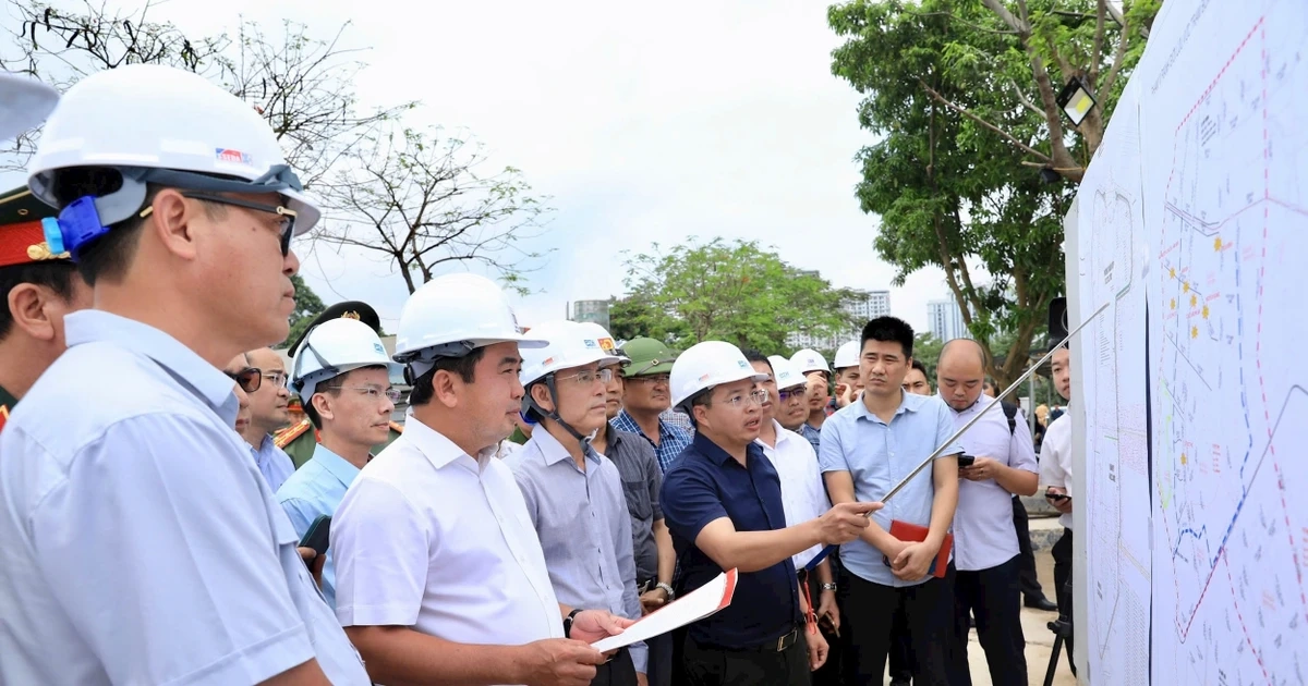 Bí thư Hà Nội Trần Đức Thắng thúc tiến độ dự án khẩn cấp chống úng ngập