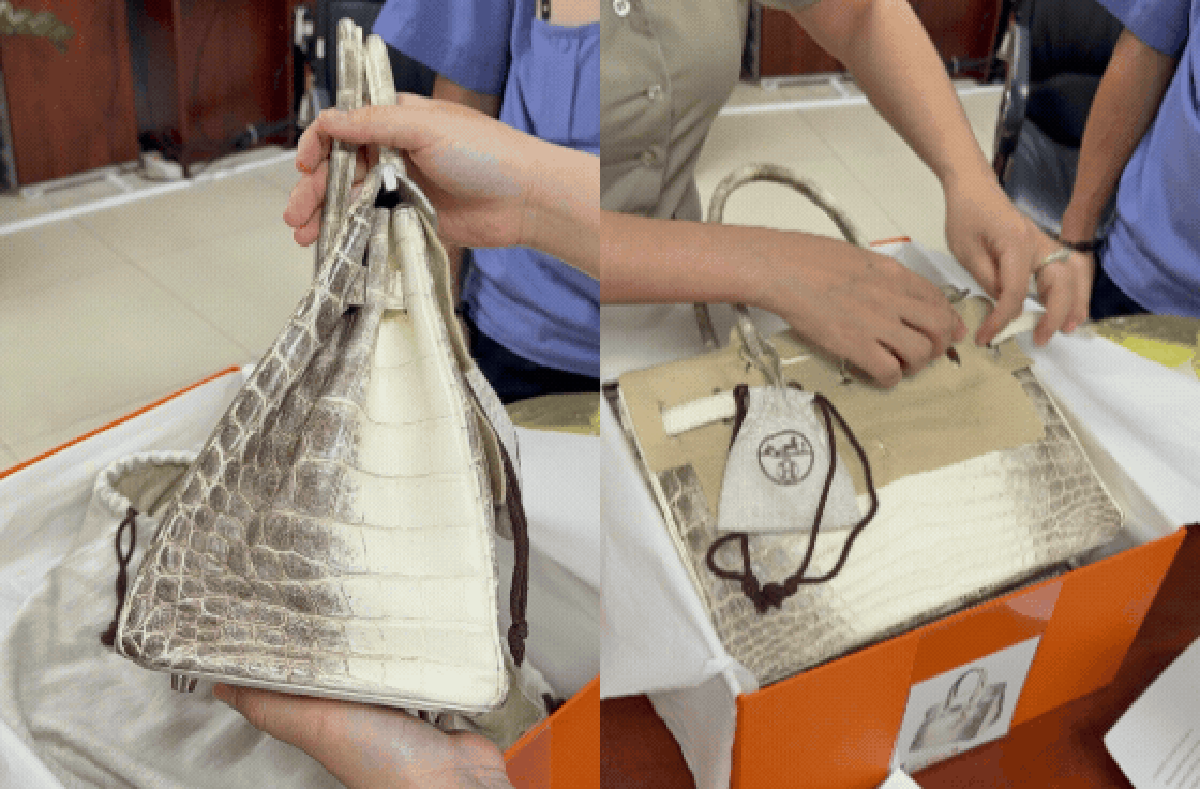 Cận cảnh 2 chiếc túi Hermes bạch tạng của bà Trương Mỹ Lan được đưa ra đấu giá