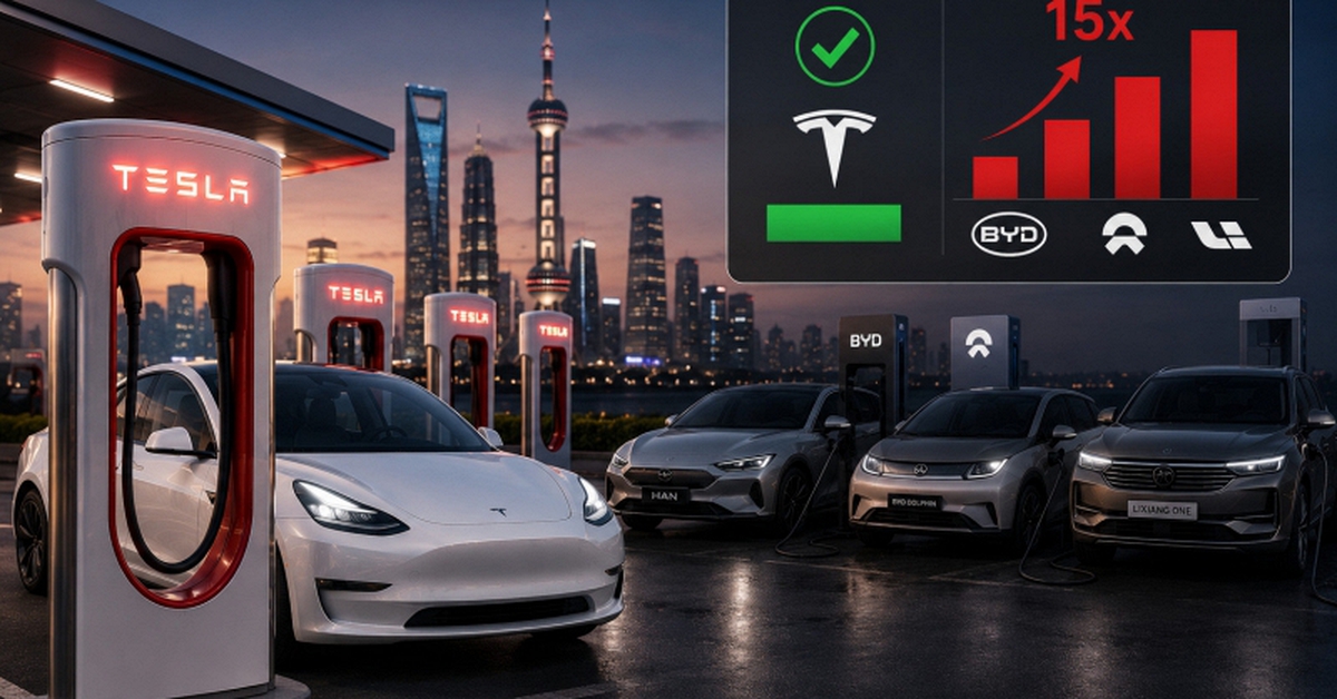 Tại Trung Quốc, Tesla không hào nhoáng bằng BYD và NIO nhưng vẫn dẫn đầu “chất”, lý do hóa ra chính là do trạm sạc