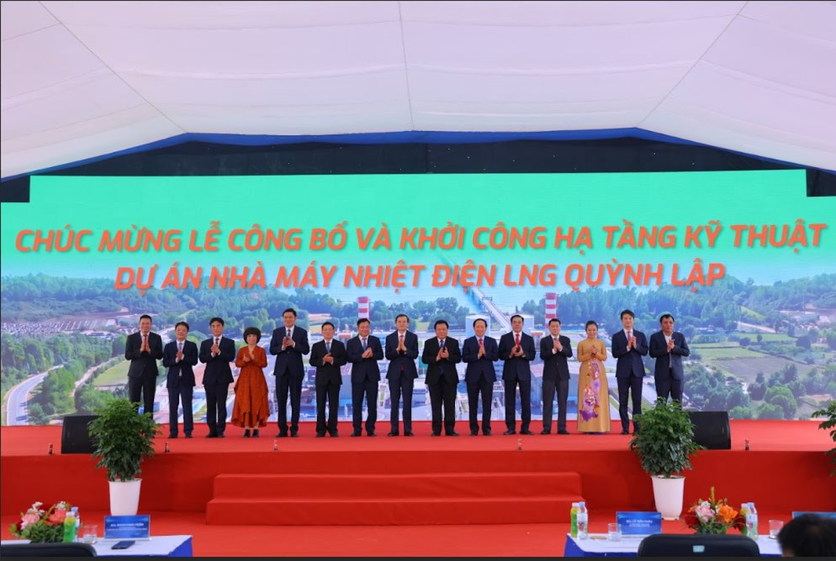 Khởi công hạ tầng kỹ thuật Nhà máy điện LNG Quỳnh Lập