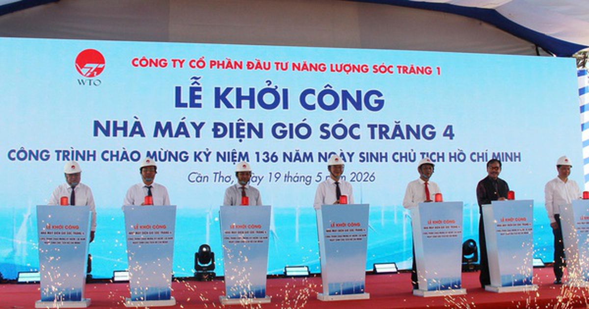 Cần Thơ khởi công 2 dự án điện gió tổng vốn đầu tư gần 24.000 tỉ đồng