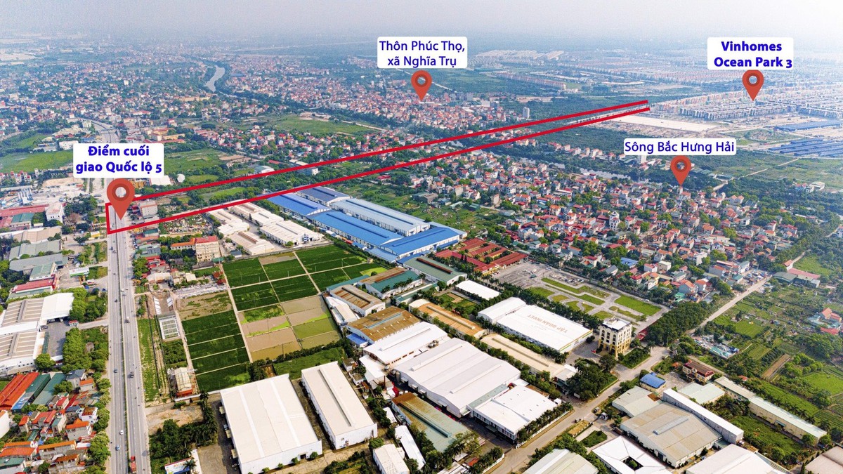 Sắp có thêm tuyến đường 1.500 tỷ, kết nối 2 siêu đô thị 3 tỷ USD của Vinhomes