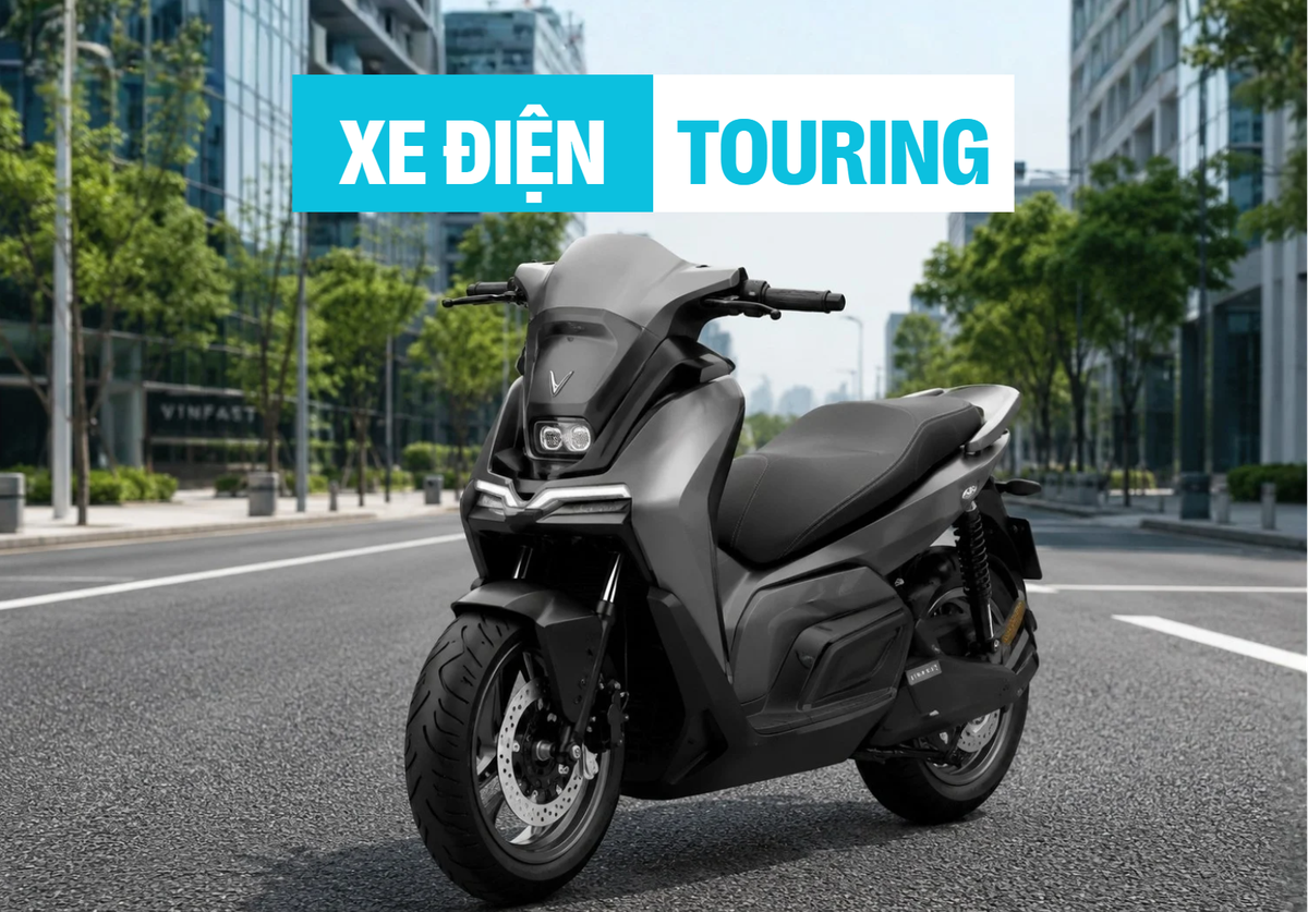 Lộ xe máy điện VinFast hoàn toàn mới tại Việt Nam: Thiết kế phong cách touring, động cơ đặt giữa, kính chắn gió cỡ lớn thoải mái đi phượt