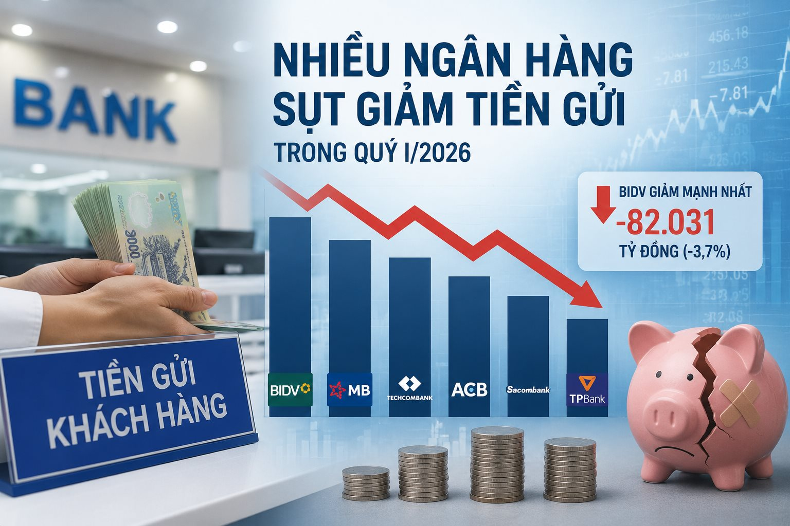 Không chỉ BIDV và MB, nhiều ngân hàng tư nhân lớn cũng bị rút ròng tiền gửi hàng chục nghìn tỷ đồng - Ảnh 1