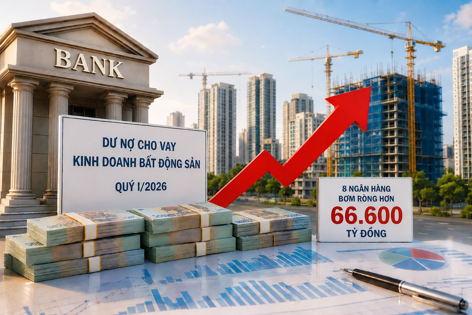 8 ngân hàng bơm thêm 66.000 tỷ cho kinh doanh bất động sản: Gần một nửa đến từ nhà băng tư nhân lớn nhất hệ thống - Ảnh 1