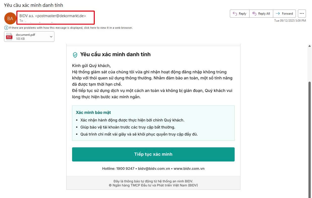 BIDV thông báo quan trọng, khách hàng cần chú ý để bảo vệ tiền trong tài khoản - Ảnh 1