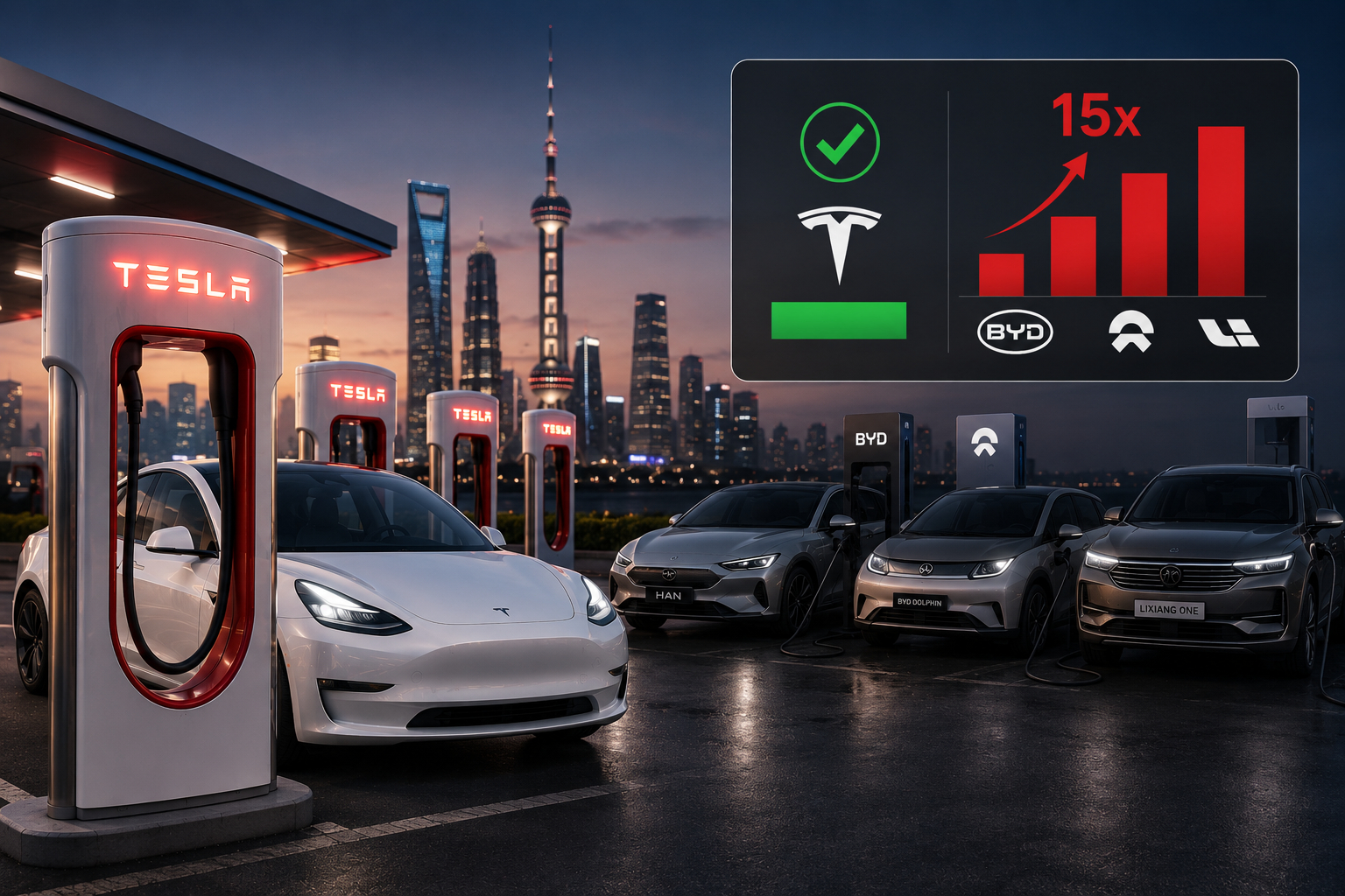 Tại Trung Quốc, Tesla không hào nhoáng bằng BYD và NIO nhưng vẫn dẫn đầu “chất”, lý do hóa ra chính là do trạm sạc - Ảnh 5