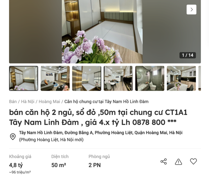 Nhà ở xã hội đã qua sử dụng vẫn có giá gần 100 triệu đồng/m² - Ảnh 1