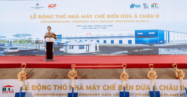 Tập đoàn Nguyên Liệu Á Châu AIG động thổ nhà máy chế biến dừa công nghệ hàng đầu thế giới - Ảnh 1