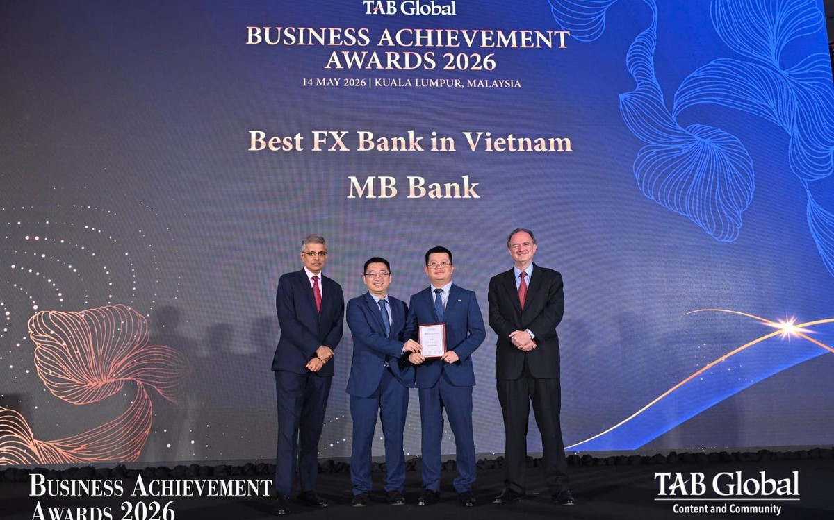 MB lần thứ ba liên tiếp được vinh danh “Ngân hàng giao dịch ngoại hối tốt nhất Việt Nam 2026”