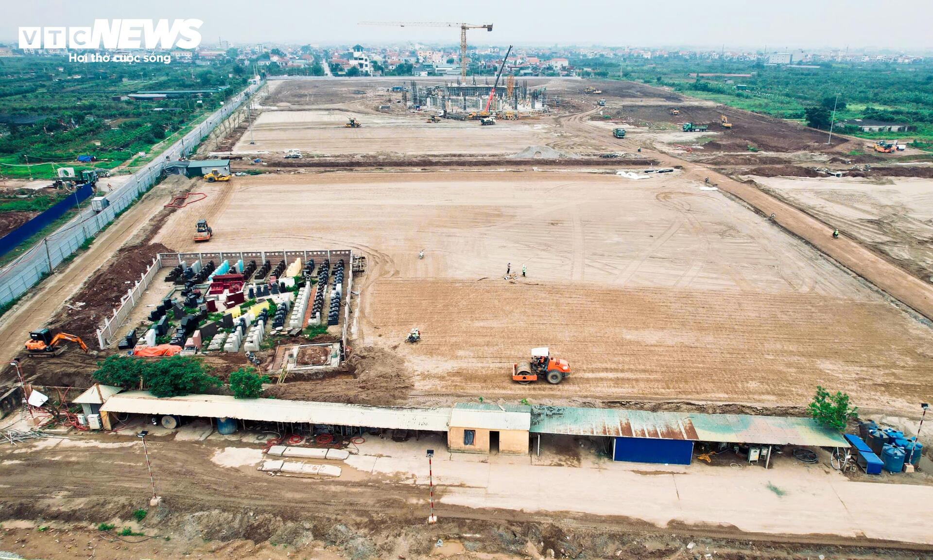 Đại công trường sân vận động 60.000 chỗ sáng đèn xuyên đêm ở Hưng Yên - Ảnh 10