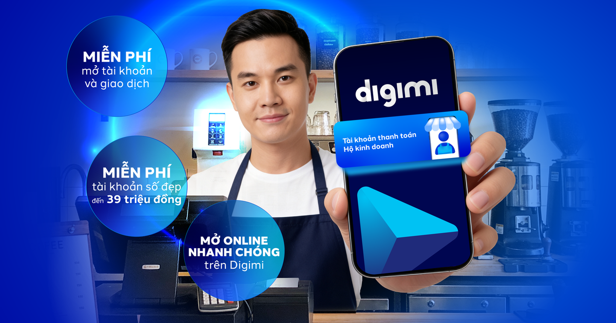 Hộ kinh doanh tiện lợi hơn khi mở tài khoản trên ứng dụng Digimi của BVBank