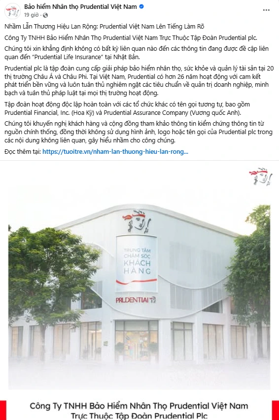 Prudential Việt Nam khẳng định không liên quan đến vụ việc 'Prudential Life Insurance' tại Nhật Bản - Ảnh 1
