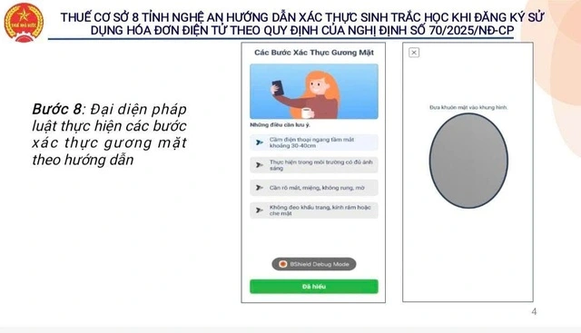Các bước xác thực sinh trắc học với chủ hộ kinh doanh trên eTax Mobile - Ảnh 5