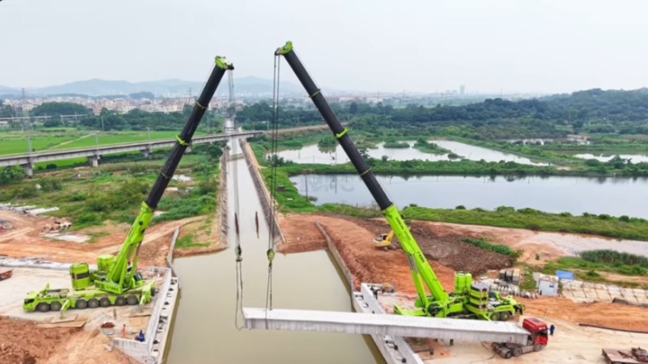 Phát hiện đoàn xe Trung Quốc chở hơn 1.000 tấn thiết bị, di chuyển 100 km giữa đêm, thực hiện nhiệm vụ thần tốc chỉ trong 24 giờ - Ảnh 2