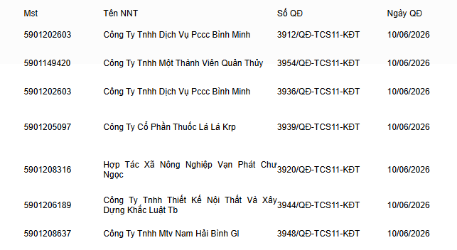 Phong tỏa tài khoản ngân hàng đối với tất cả doanh nghiệp, công ty nằm trong danh sách sau - Ảnh 6