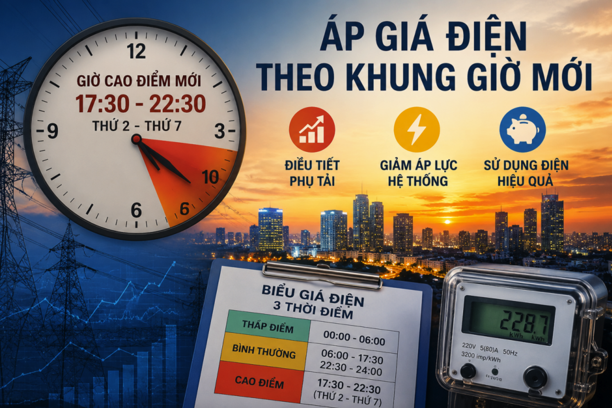 Đổi khung giờ điện cao điểm tác động ra sao đến hộ gia đình, doanh nghiệp? - Ảnh 1