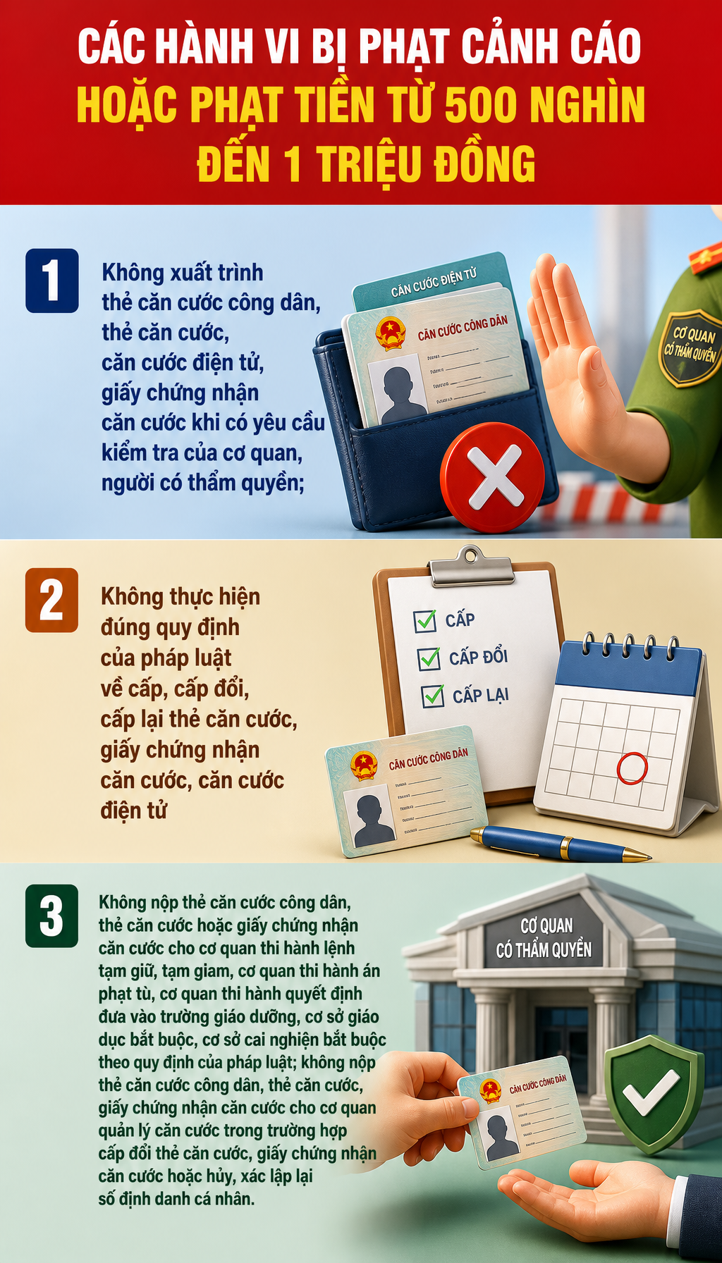 Các hành vi bị phạt tiền từ 1 triệu đến 10 triệu đồng: Tất cả người dùng thẻ căn cước cần biết - Ảnh 1