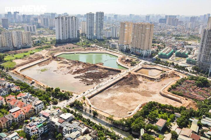 Toàn cảnh hồ điều hòa gần 400 tỷ đồng ở Hà Nội trước ngày cán đích