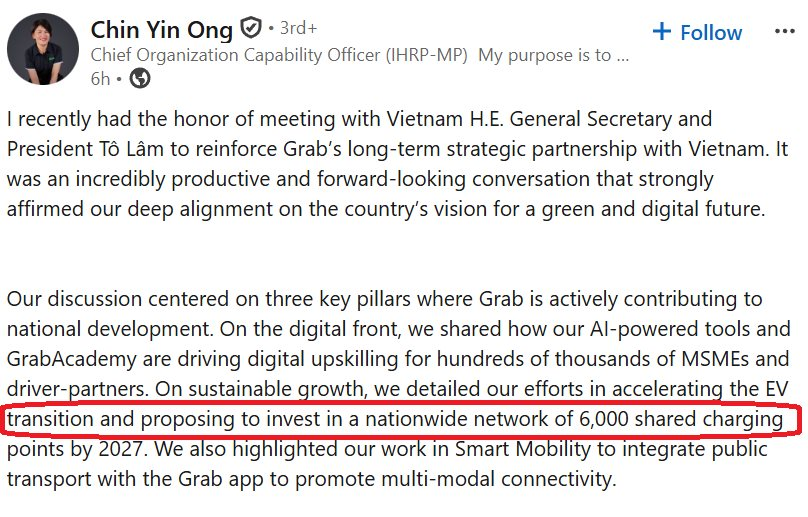 Grab muốn xây hàng nghìn trạm sạc xe điện tại Việt Nam - Ảnh 2