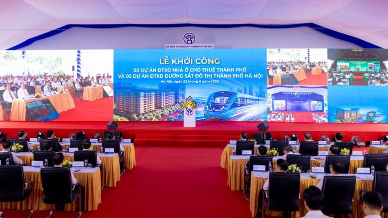 Thủ tướng dự lễ khởi công 5 tuyến đường sắt, 3 dự án nhà ở cho thuê tại Hà Nội với tổng vốn hơn 1,3 triệu tỷ đồng - Ảnh 4