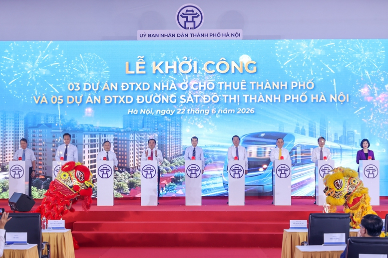 Thủ tướng dự lễ khởi công 5 tuyến đường sắt, 3 dự án nhà ở cho thuê tại Hà Nội với tổng vốn hơn 1,3 triệu tỷ đồng - Ảnh 5