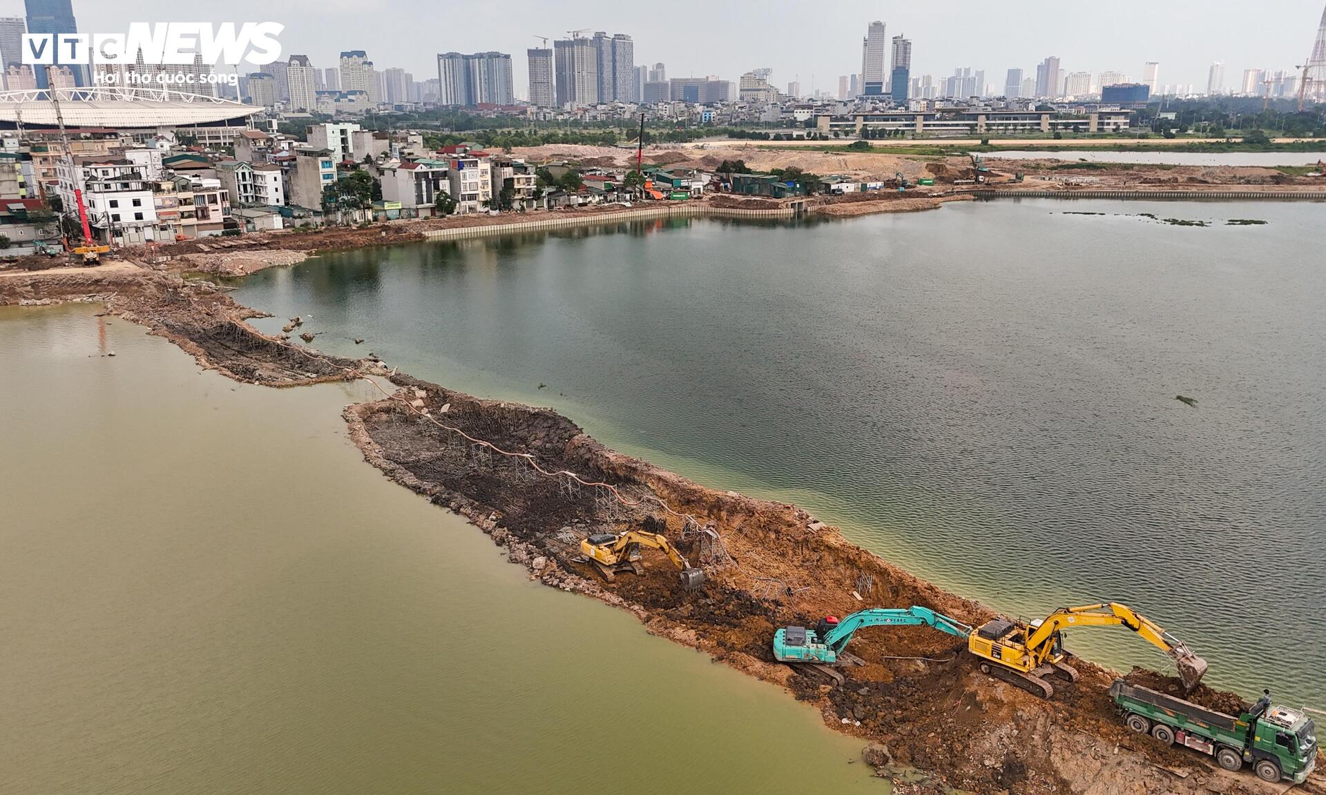 Loạt hồ điều hòa ở Hà Nội dần lộ diện trước mùa mưa - Ảnh 2