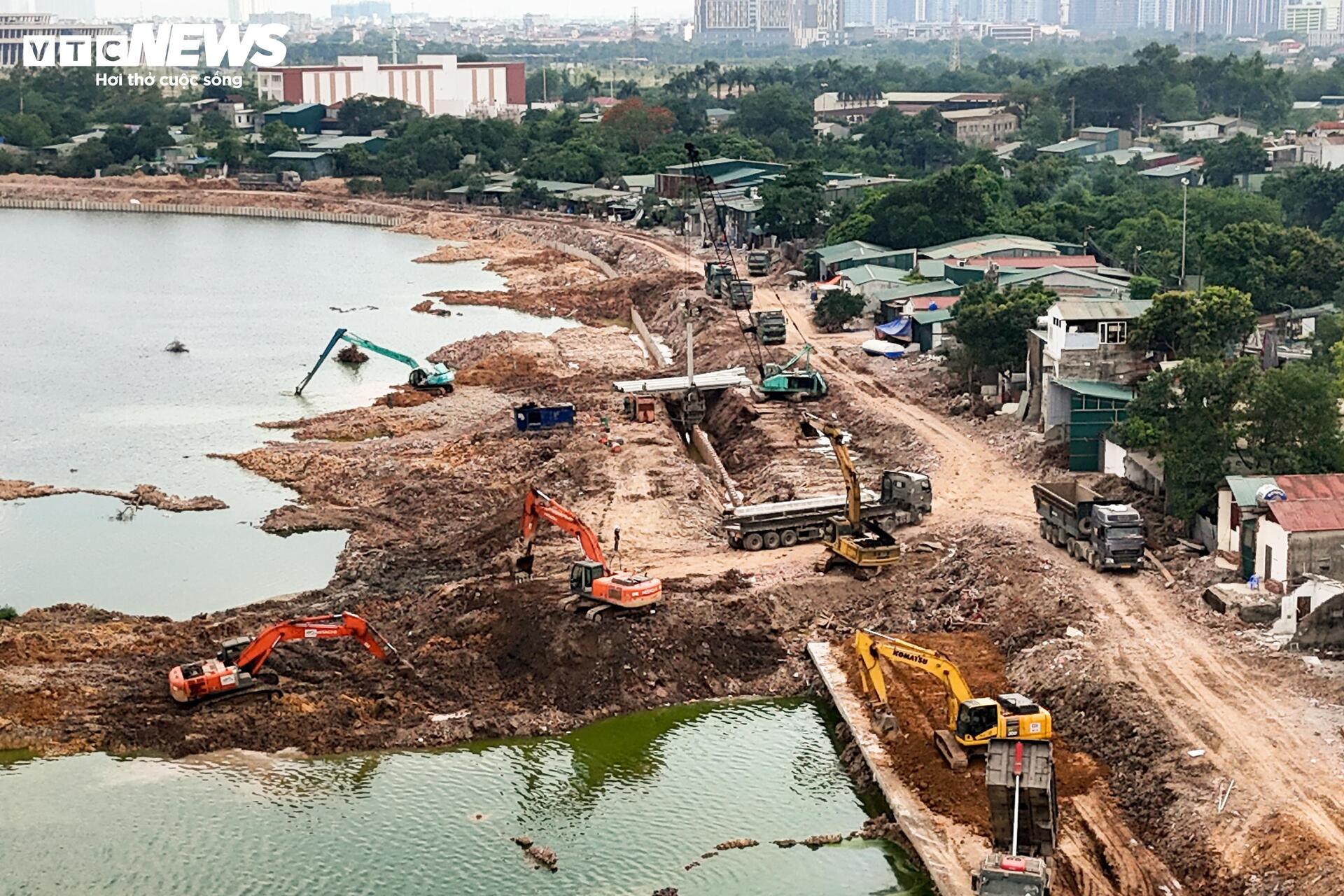 Loạt hồ điều hòa ở Hà Nội dần lộ diện trước mùa mưa - Ảnh 3