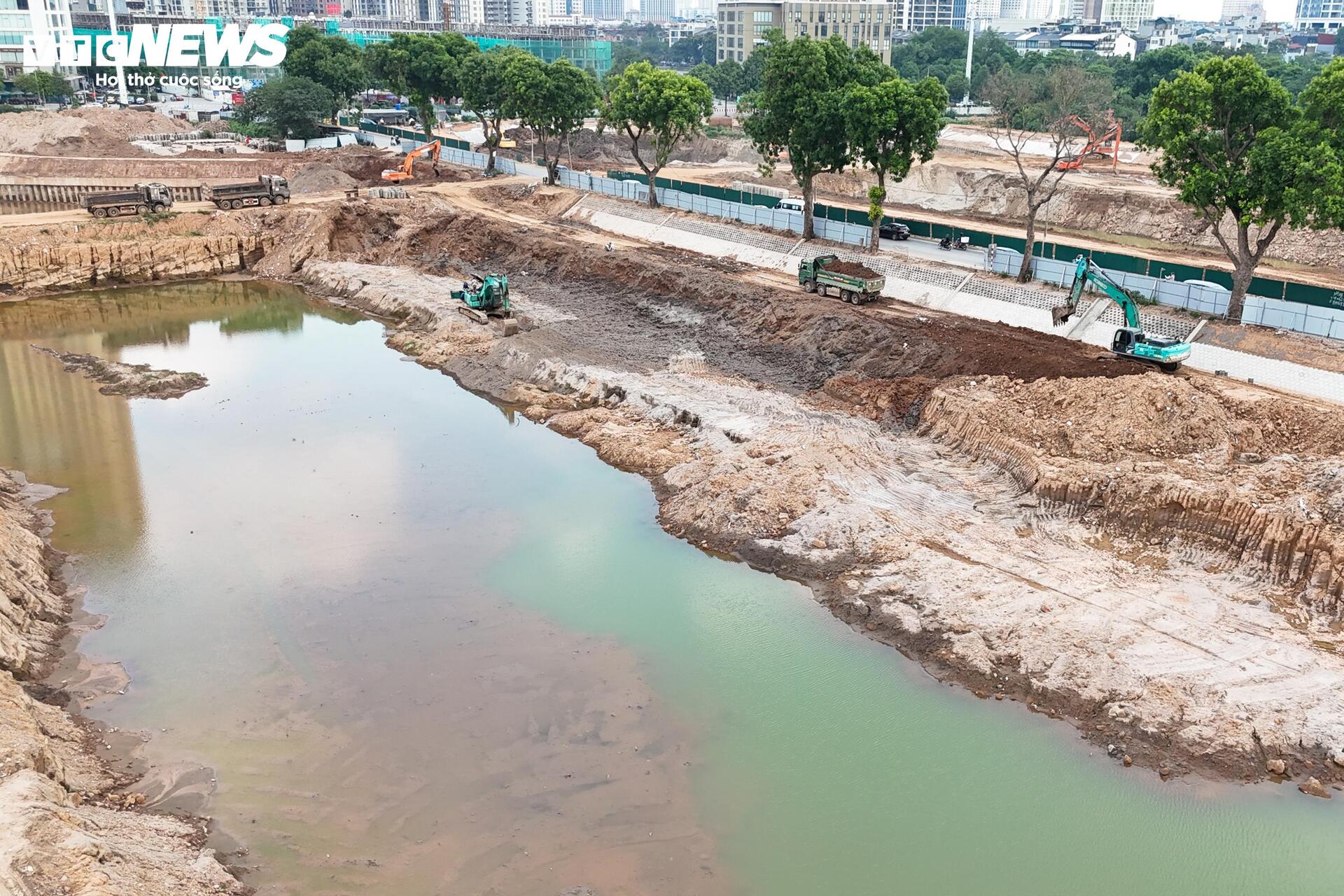 Loạt hồ điều hòa ở Hà Nội dần lộ diện trước mùa mưa - Ảnh 5