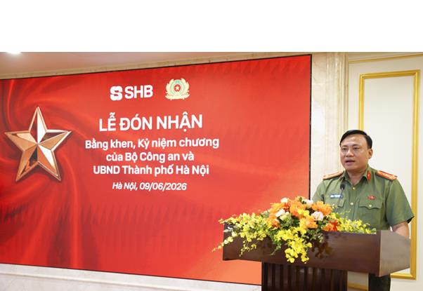 Bộ Công an tặng bằng khen cho SHB - Ảnh 1