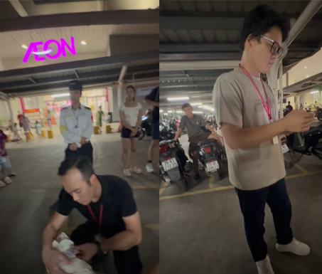 Vụ ồn ào tại AEON Mail Long Biên: Công an mời 2 người đàn ông xuất hiện trong clip lên làm việc - Ảnh 1