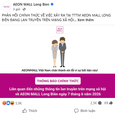 Vụ ồn ào tại AEON Mail Long Biên: Công an mời 2 người đàn ông xuất hiện trong clip lên làm việc - Ảnh 2
