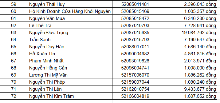 Những người nộp thuế dưới đây sẽ bị cưỡng chế trích tiền để thu hồi nợ thuế - Ảnh 3