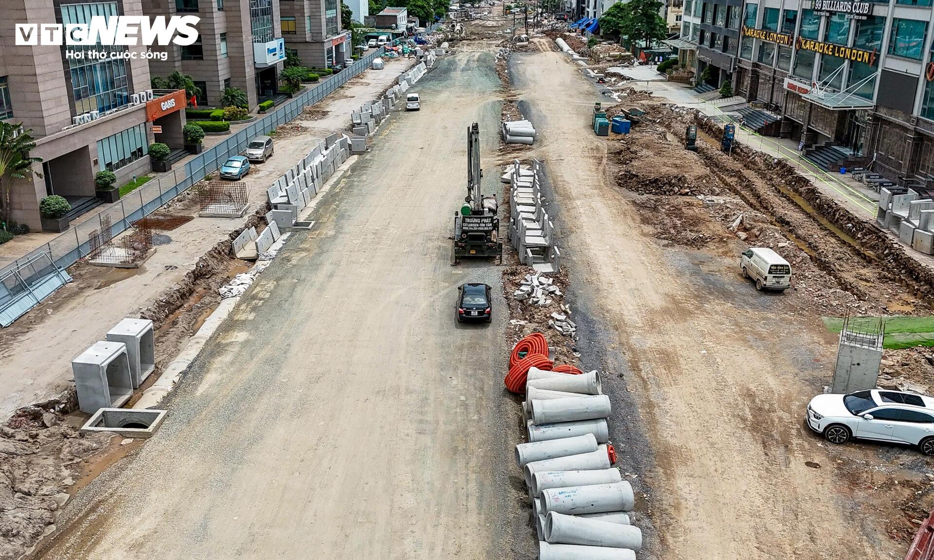 Hình hài tuyến đường Vành đai 2,5 qua Cầu Giấy sau gần 3 tháng thi công - Ảnh 12