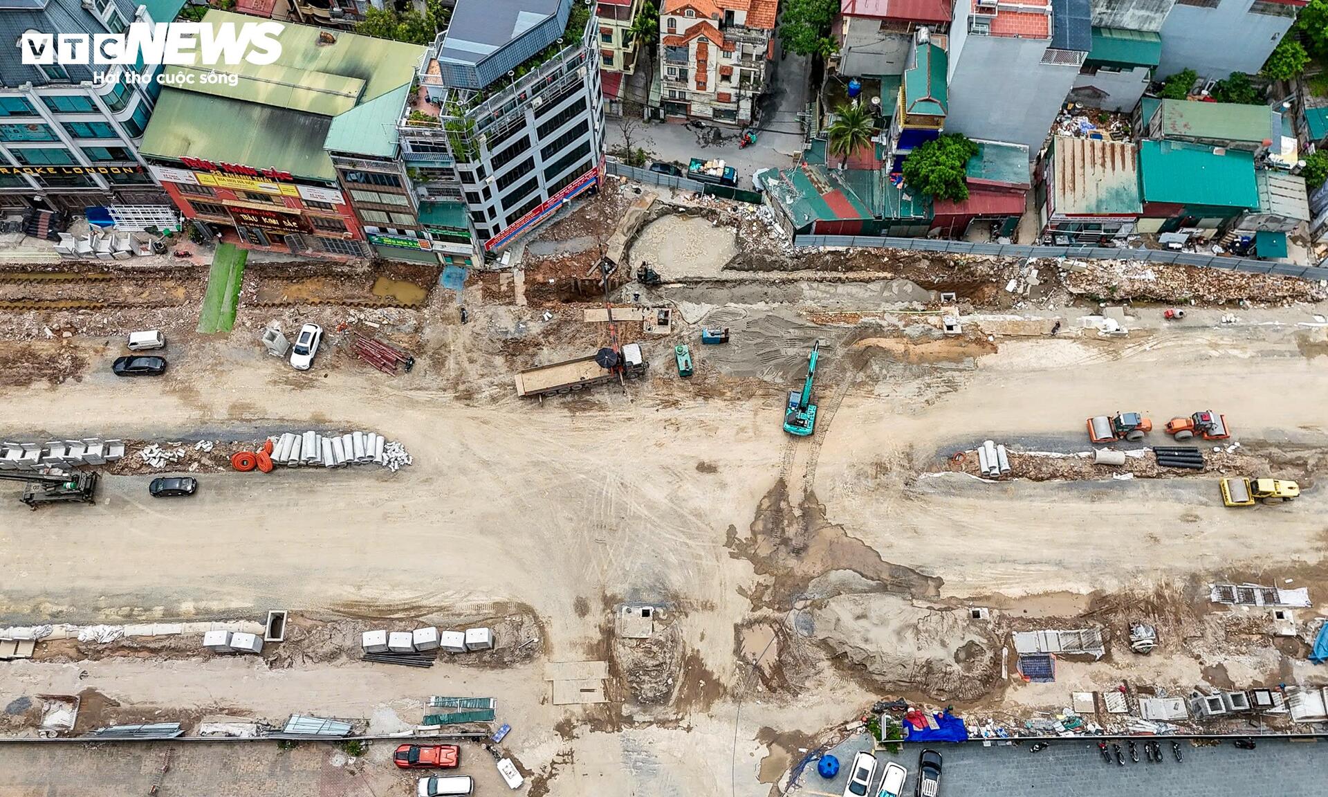 Hình hài tuyến đường Vành đai 2,5 qua Cầu Giấy sau gần 3 tháng thi công - Ảnh 13