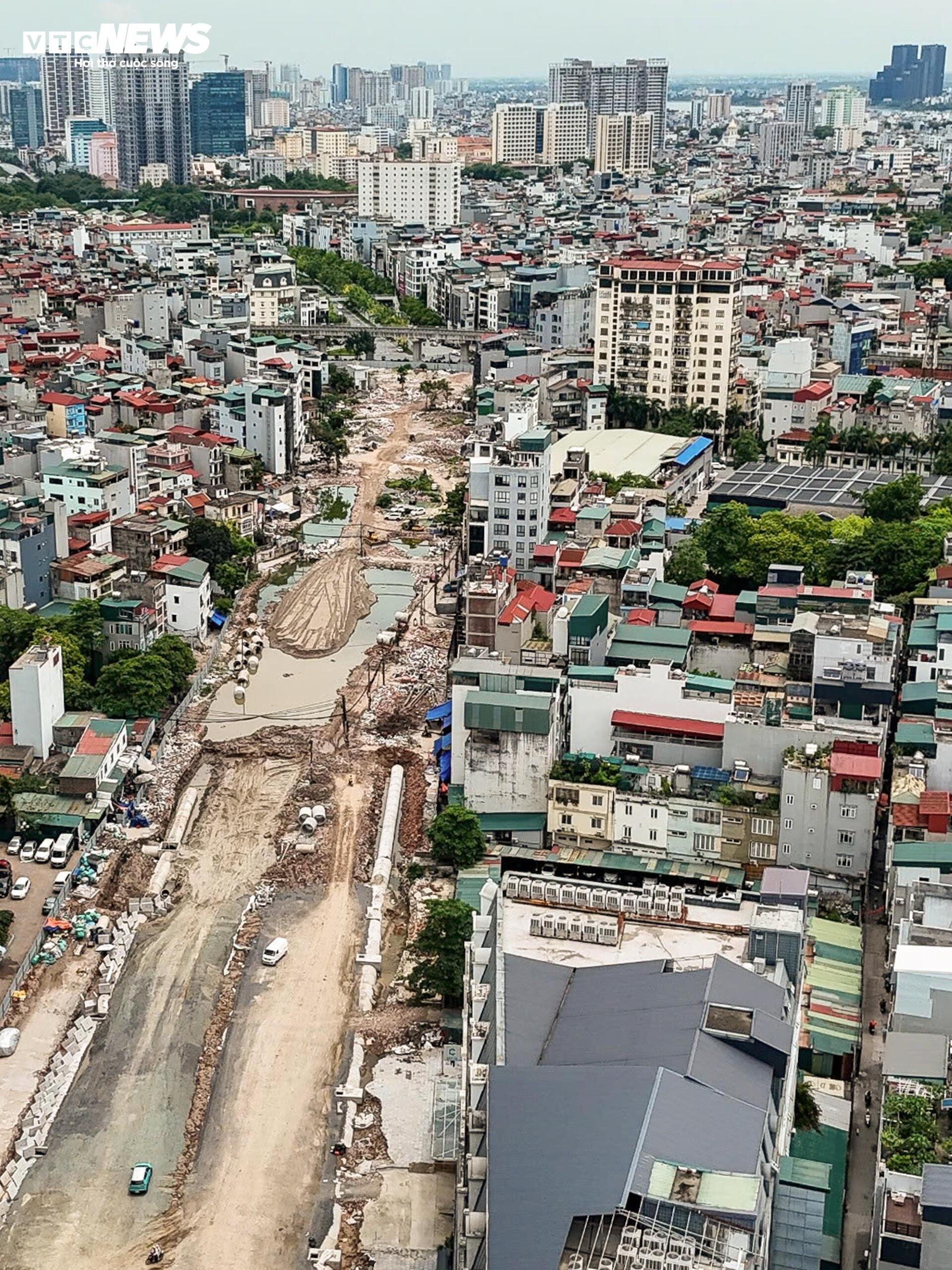 Hình hài tuyến đường Vành đai 2,5 qua Cầu Giấy sau gần 3 tháng thi công - Ảnh 5