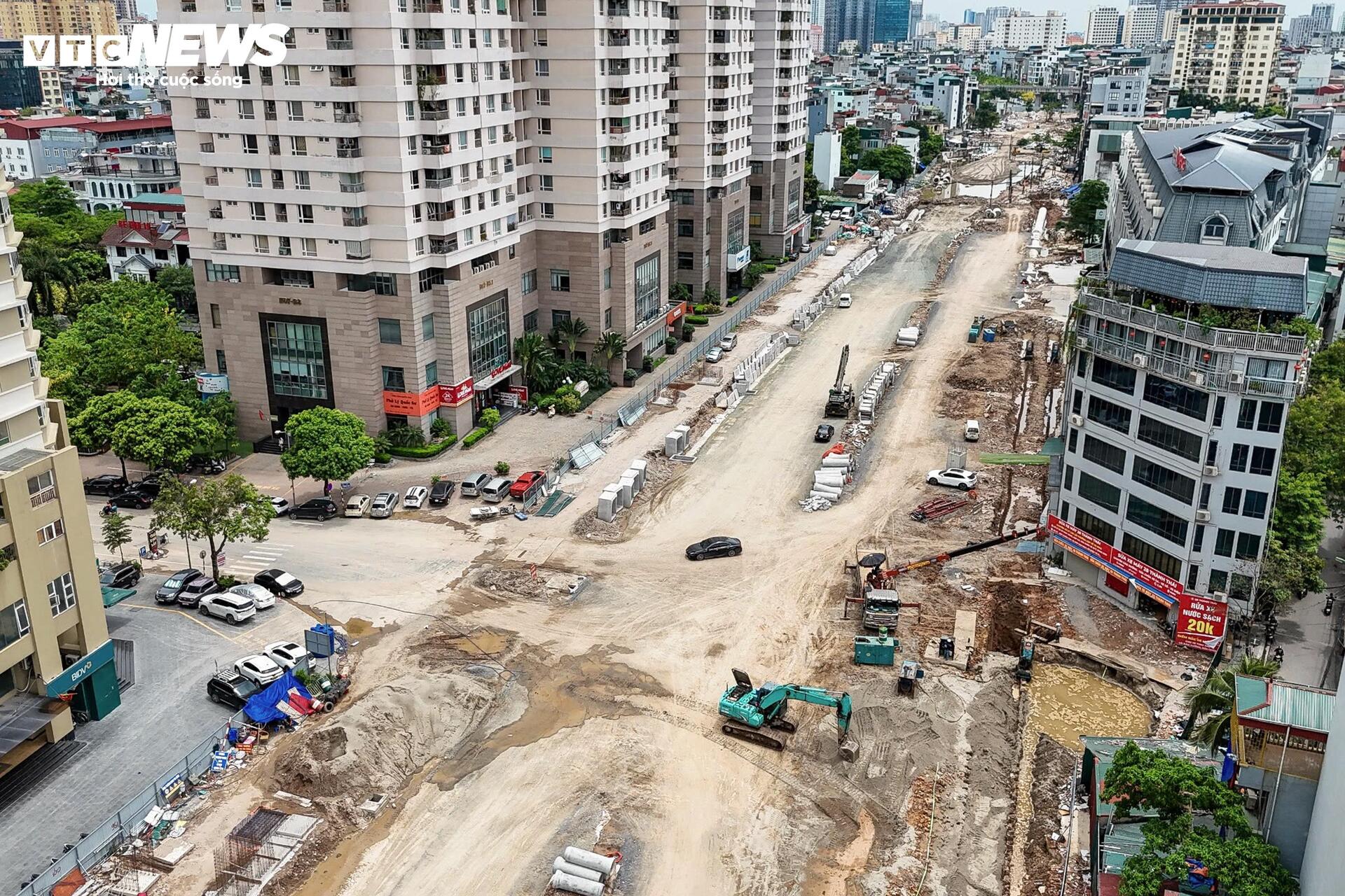Hình hài tuyến đường Vành đai 2,5 qua Cầu Giấy sau gần 3 tháng thi công - Ảnh 6