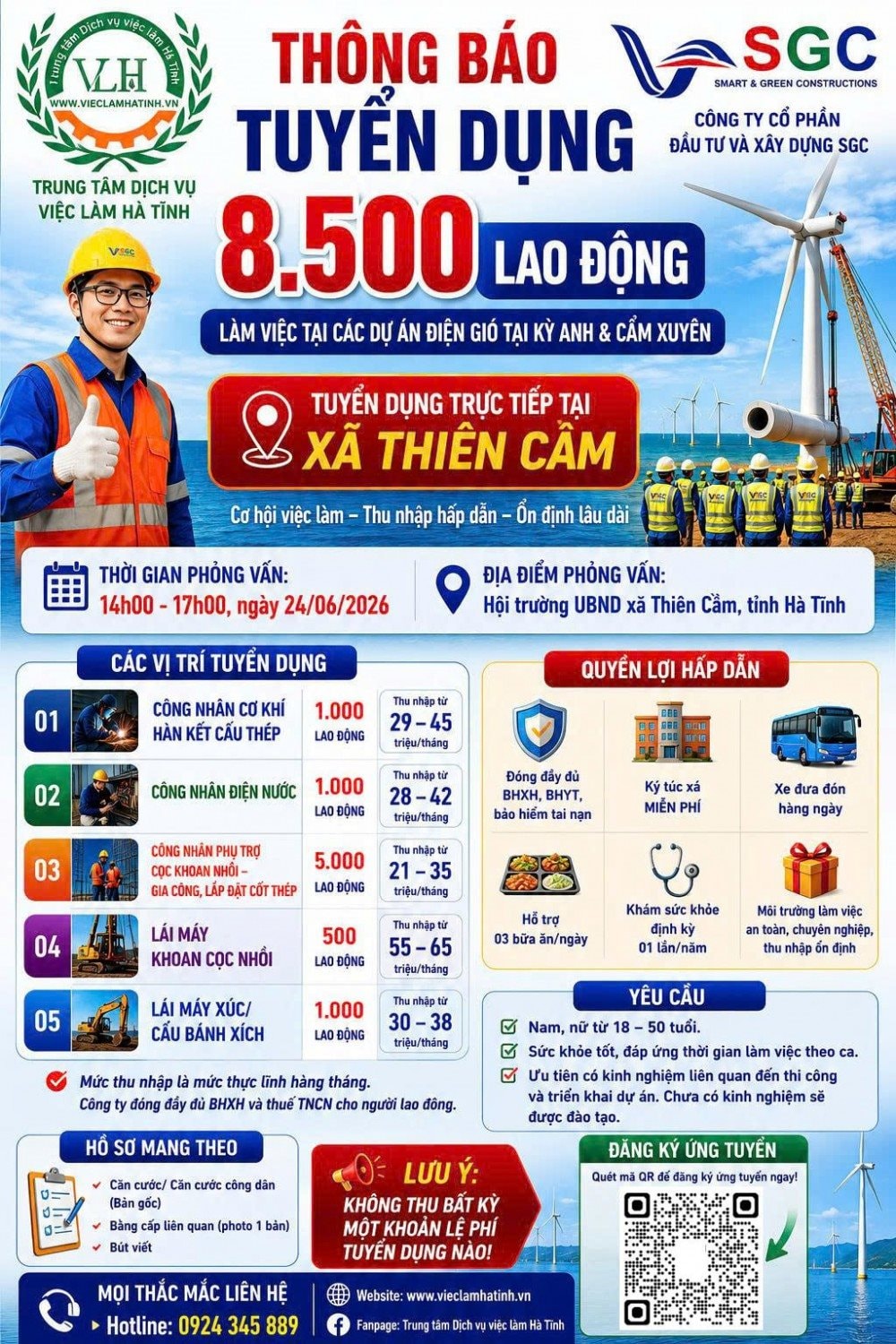 Doanh nghiệp xây dựng của ông lớn bất động sản đang muốn tuyển 8.500 lao động, thu nhập thực lĩnh có thể lên tới 65 triệu đồng/tháng