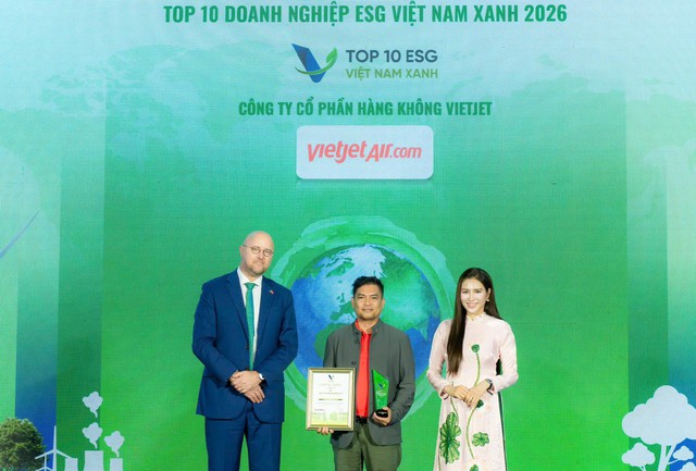 Vietjet liên tiếp hai năm được vinh danh trong Top Doanh nghiệp ESG Việt Nam Xanh - Ảnh 1
