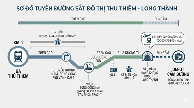 Metro Thủ Thiêm - Long Thành sẽ có đoạn đi ngầm, khởi công ngay tháng sau - Ảnh 1