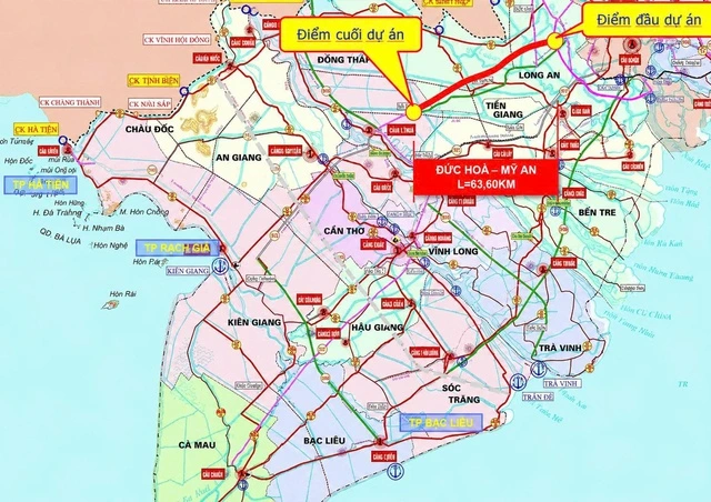 Hai phương án làm 63 km cao tốc từ Tây Ninh đi Đồng Tháp - Ảnh 1