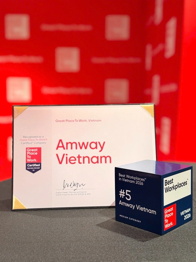 Amway Việt Nam liên tiếp đứng top Nơi làm việc xuất sắc hàng đầu Việt Nam 2026 - Ảnh 2